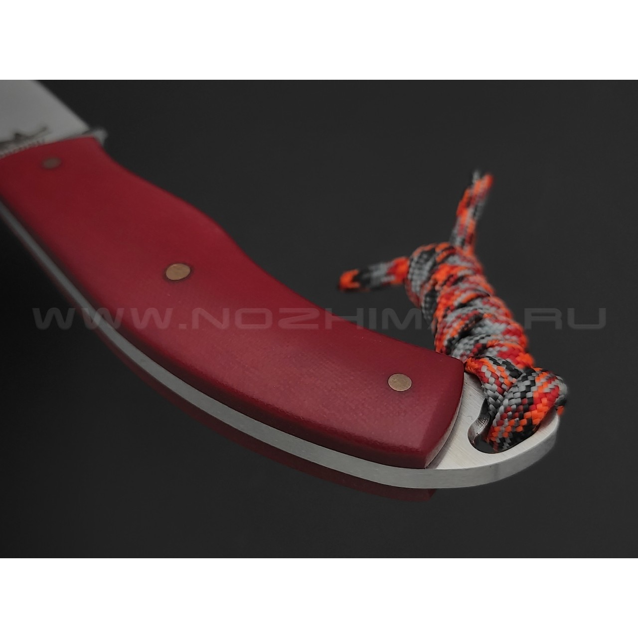 1-й Цех нож Лейла сталь 440C сатин, рукоять красная микарта