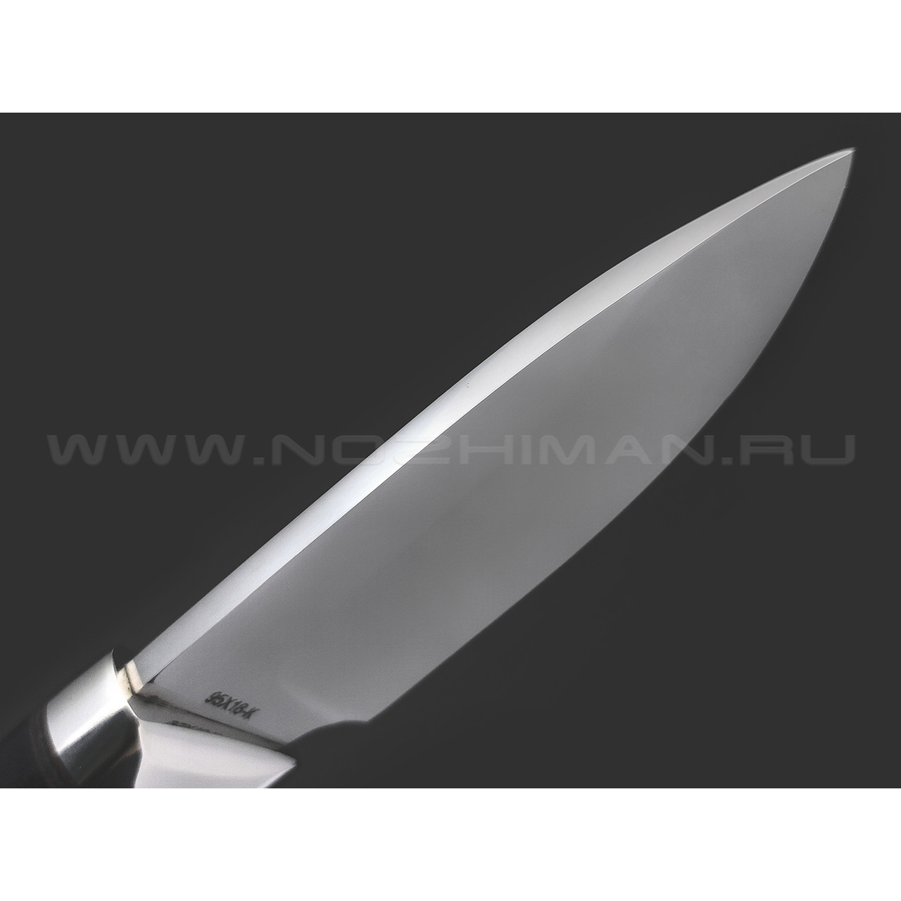 Титов и Солдатова нож Барсук-3 сталь 95Х18, рукоять Дерево граб, мельхиор