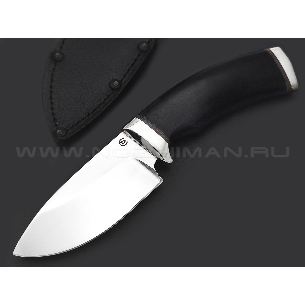 Титов и Солдатова нож Барсук-3 сталь 95Х18, рукоять Дерево граб, мельхиор