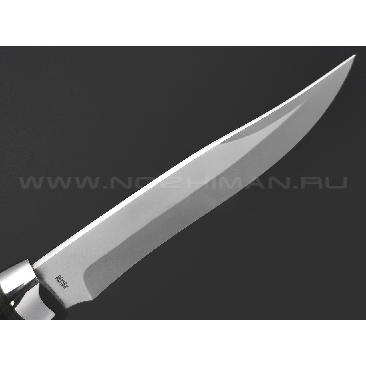 Титов и Солдатова нож Беркут сталь 95Х18, рукоять граб, мельхиор