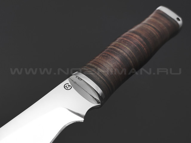 Титов и Солдатова нож Русак-1 сталь 95Х18, рукоять наборная кожа, сталь