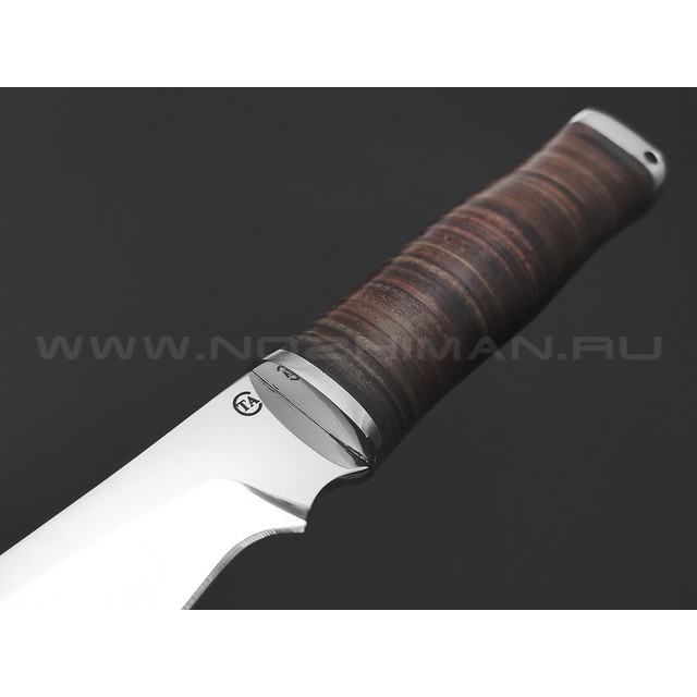 Титов и Солдатова нож Русак-1 сталь 95Х18, рукоять наборная кожа, сталь
