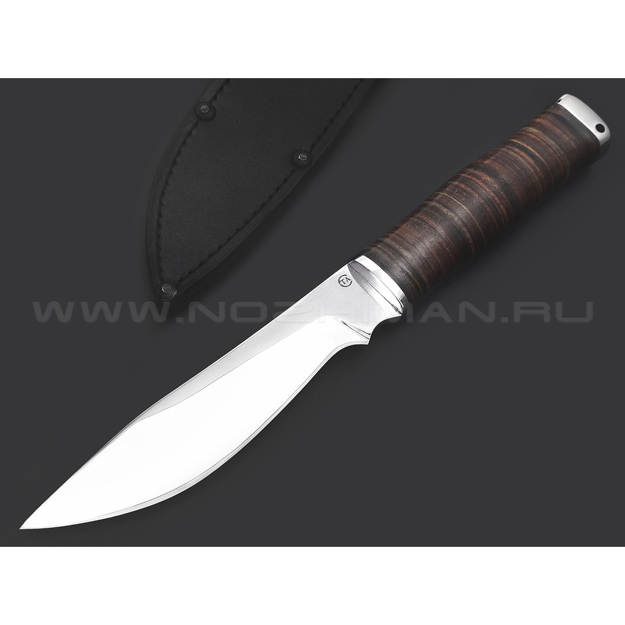 Титов и Солдатова нож Русак-1 сталь 95Х18, рукоять наборная кожа, сталь