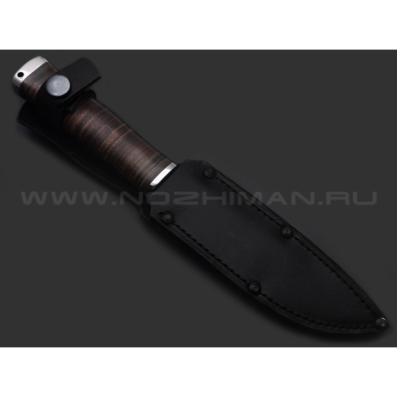 Титов и Солдатова нож Русак-1 сталь 95Х18, рукоять наборная кожа, сталь