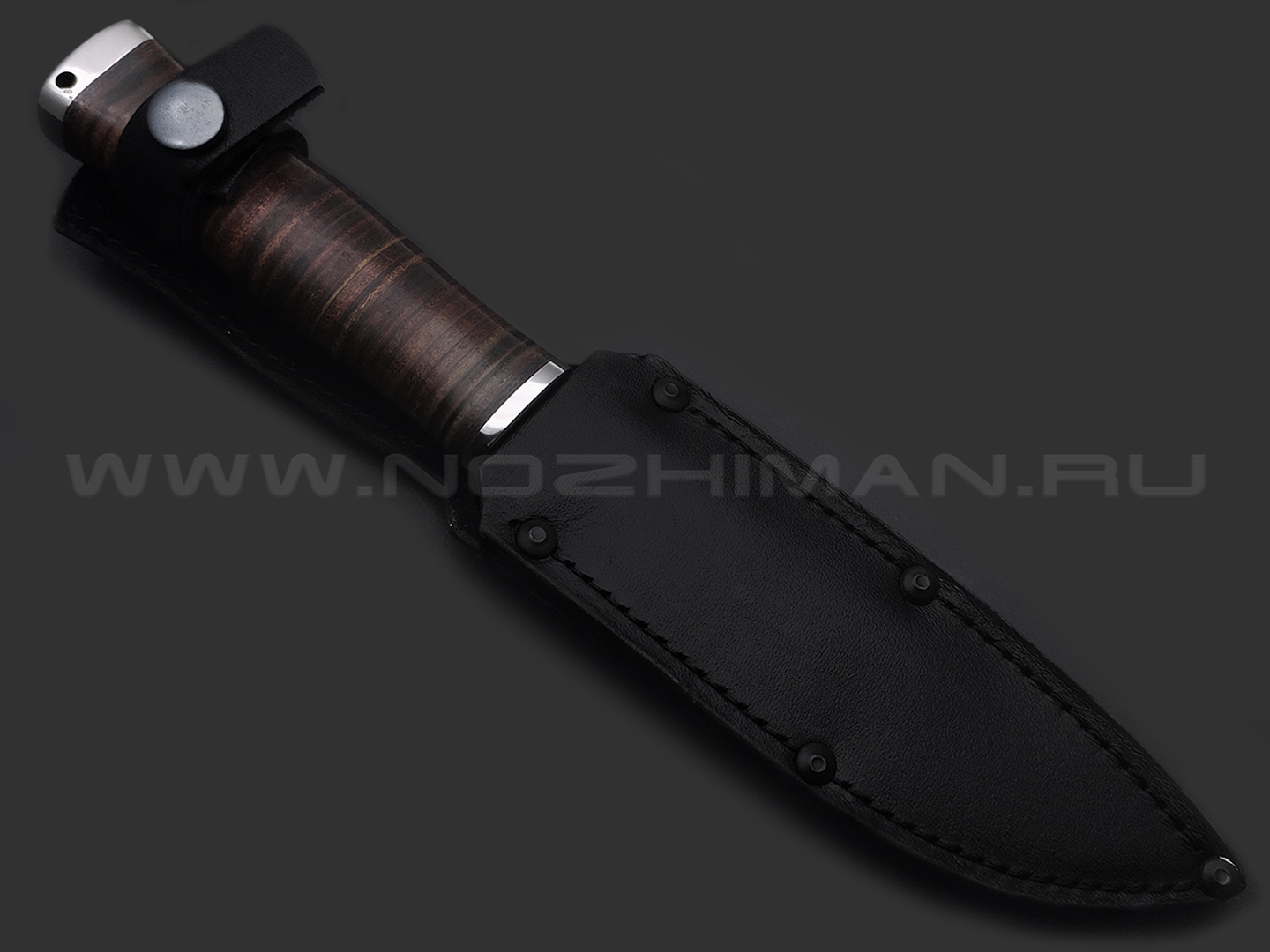 Титов и Солдатова нож Русак-1 сталь 95Х18, рукоять наборная кожа, сталь