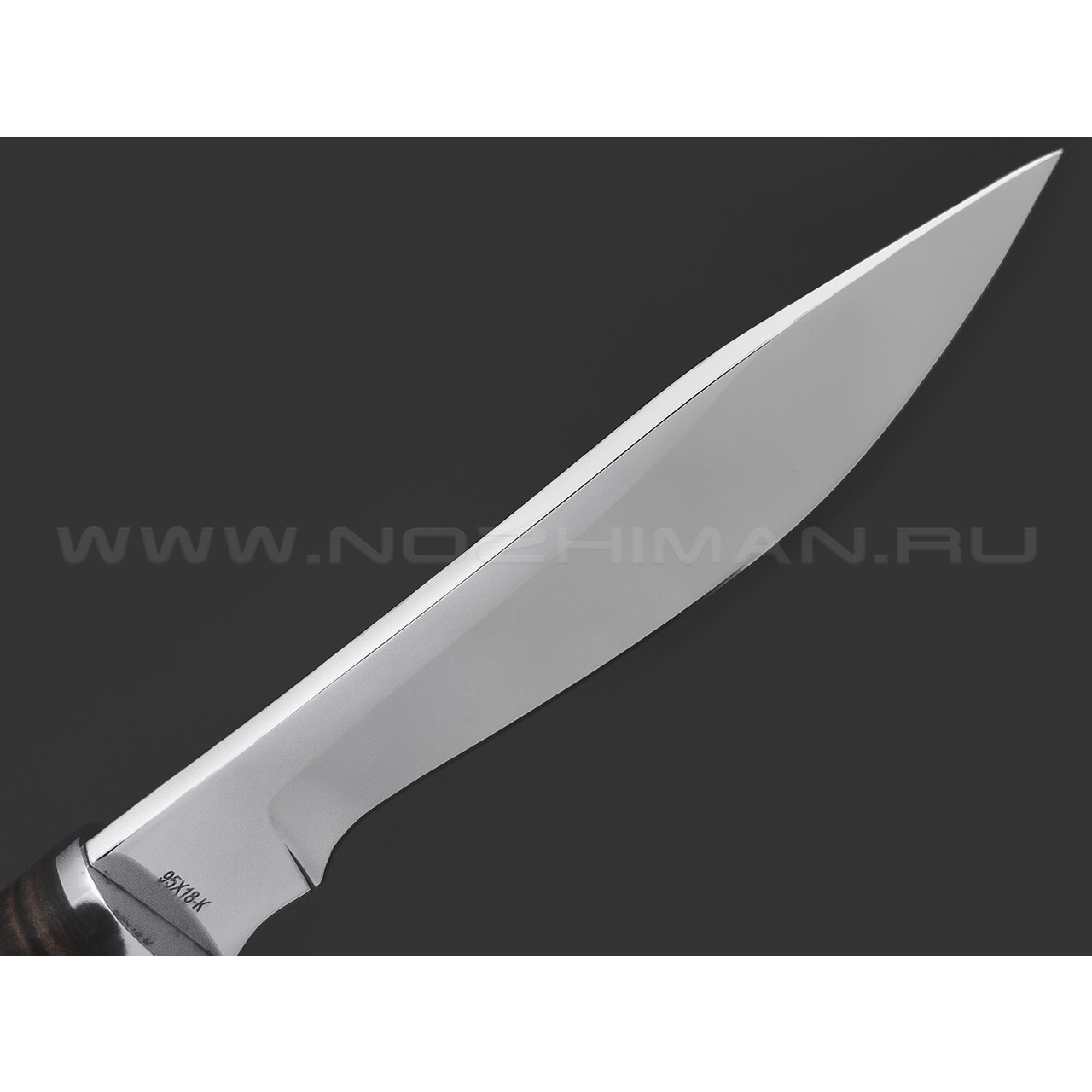Титов и Солдатова нож Русак-1 сталь 95Х18, рукоять наборная кожа, сталь