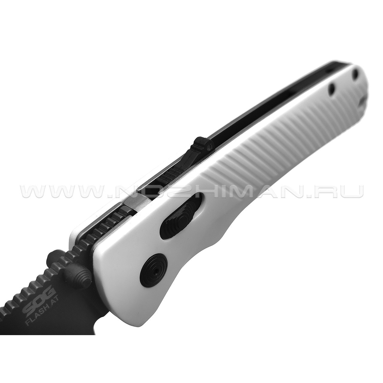 Нож SOG Flash AT Cool Grey 11-18-10-41 сталь Cryo D2 TiNi, рукоять Glass Reinforced Nylon white