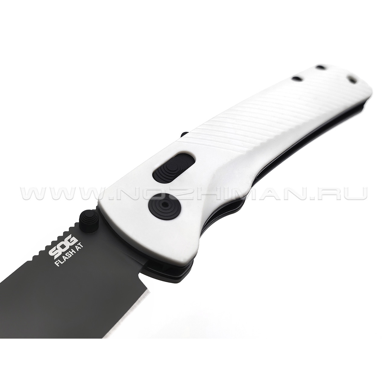 Нож SOG Flash AT Cool Grey 11-18-10-41 сталь Cryo D2 TiNi, рукоять Glass Reinforced Nylon white