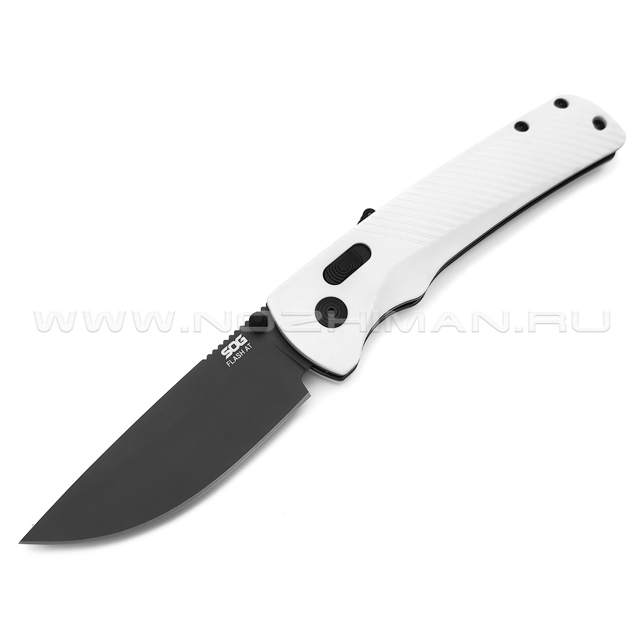 Нож SOG Flash AT Cool Grey 11-18-10-41 сталь Cryo D2 TiNi, рукоять Glass Reinforced Nylon white