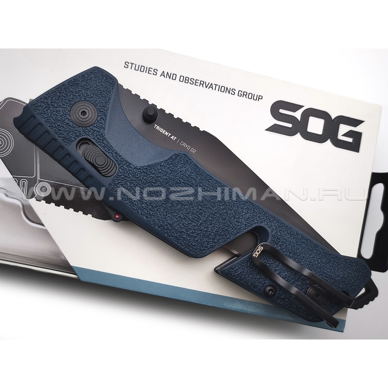 Нож SOG Trident AT Uniform Blue 11-12-09-41 сталь Cryo D2 TiNi, рукоять Glass Reinforced Nylon