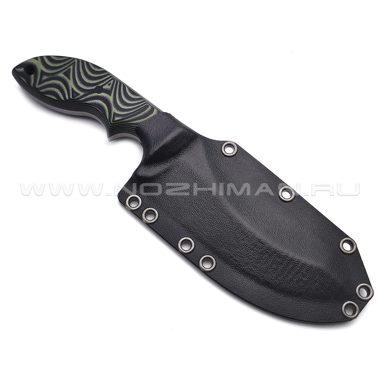 Волчий Век нож Кондрат 12 сталь 95Х18 WA стоунвош, рукоять G10 black & green
