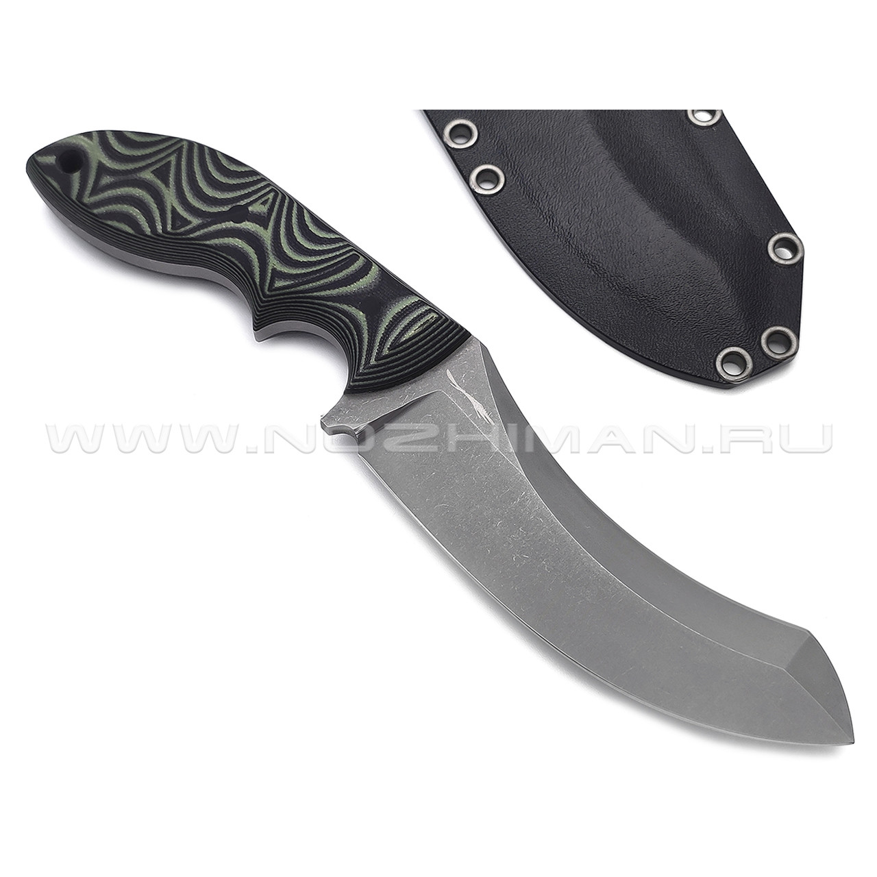 Волчий Век нож Кондрат 12 сталь 95Х18 WA стоунвош, рукоять G10 black & green
