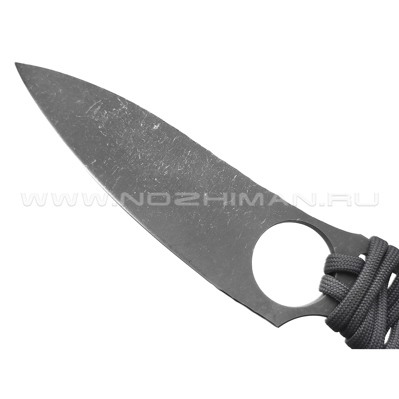 Волчий Век нож UPS сталь N690 WA блэквош, рукоять Paracord grey