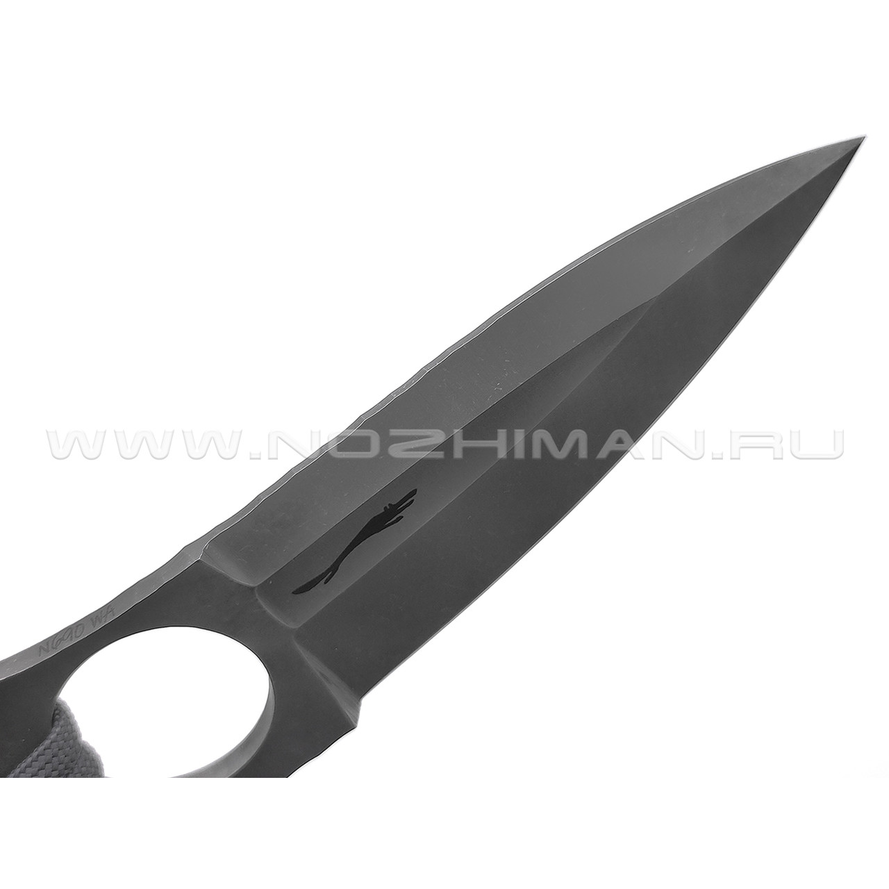 Волчий Век нож UPS сталь N690 WA блэквош, рукоять Paracord grey
