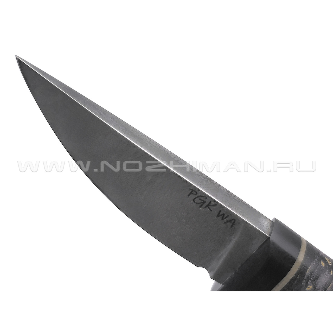 Волчий Век нож Сакура Custom сталь PGK WA травление, рукоять Кап клена, G10