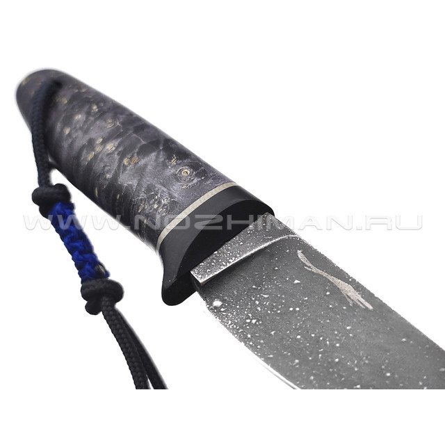 Волчий Век нож Сакура Custom сталь PGK WA травление, рукоять Кап клена, G10