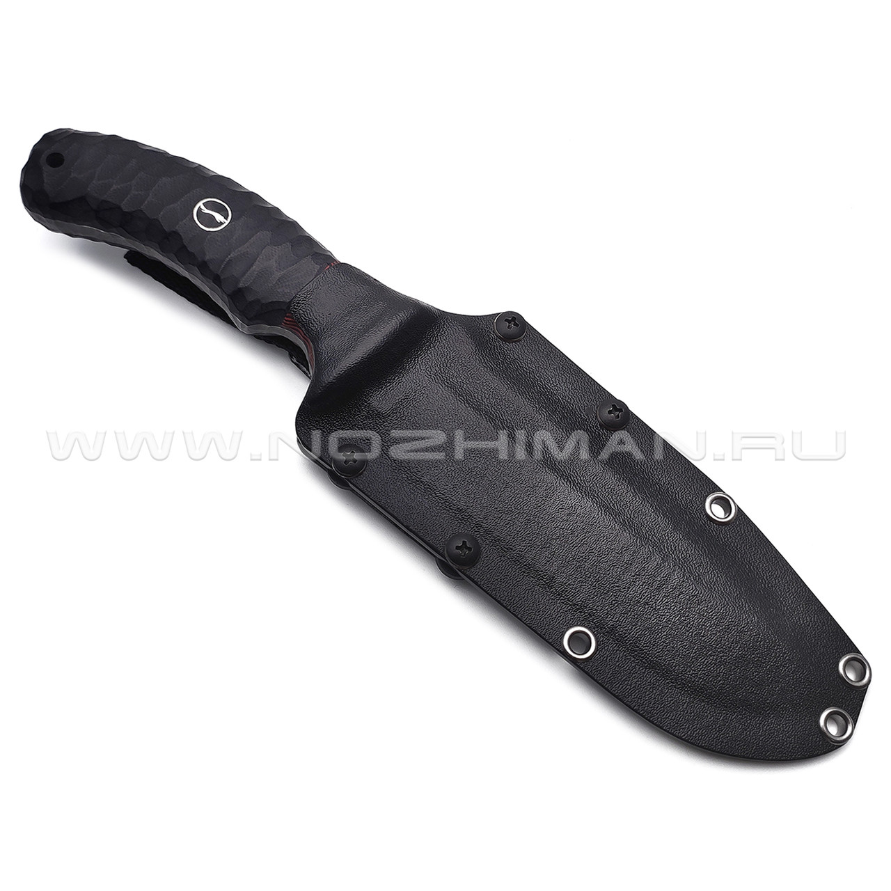 Волчий Век нож Команданте Custom сталь 95Х18 WA травление, рукоять G10 black & red