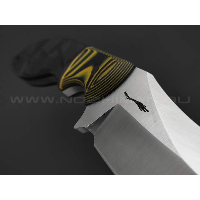 Волчий Век нож Кондрат 12 сталь 95Х18 WA satin, рукоять G10 black & yellow
