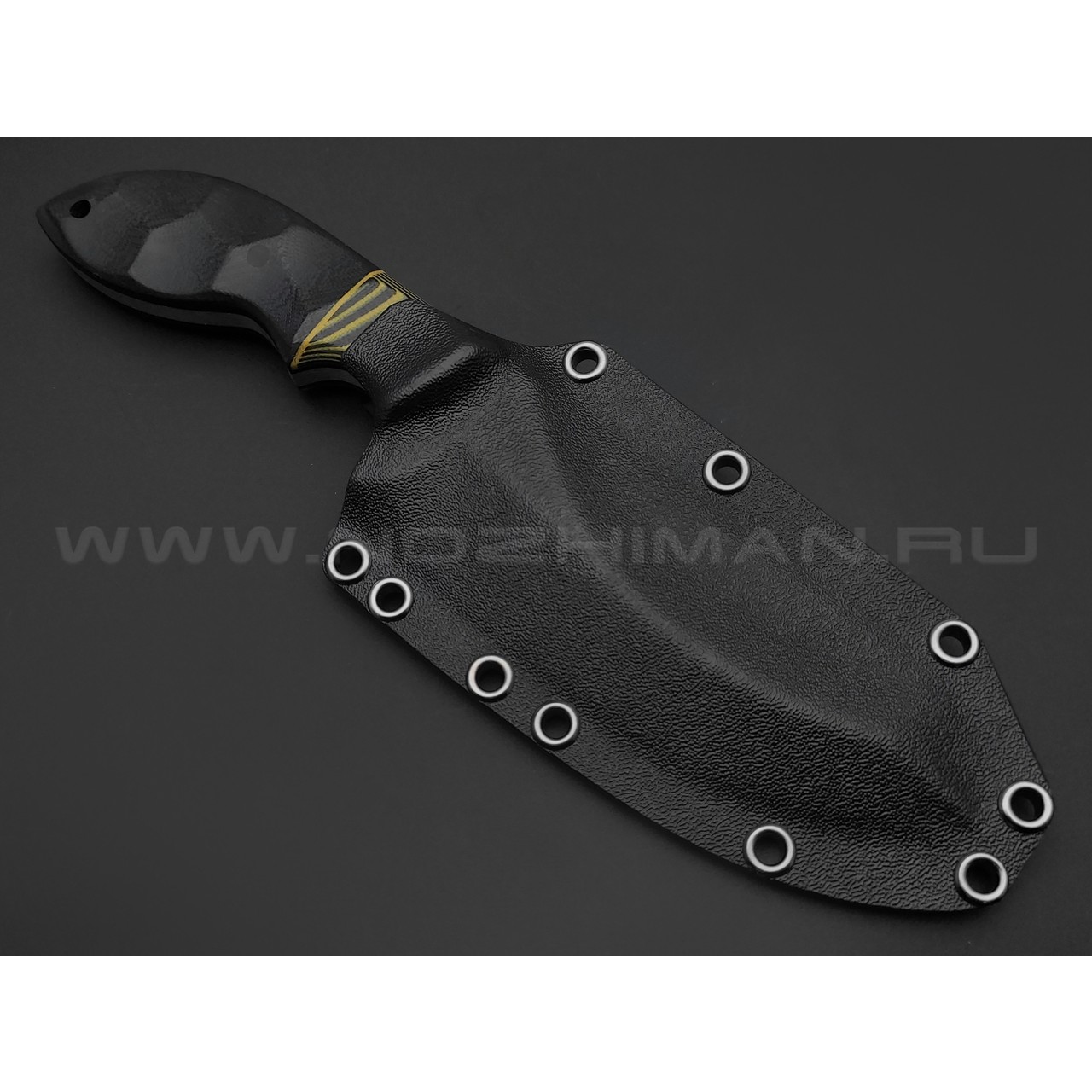 Волчий Век нож Кондрат 12 сталь 95Х18 WA satin, рукоять G10 black & yellow