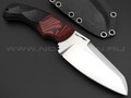 Волчий Век нож Сквозняк Brutal Edition сталь D2 WA satin, рукоять G10 black & red