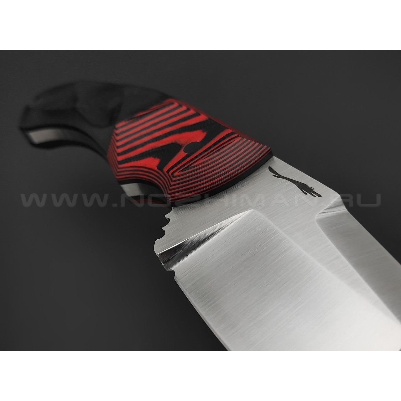 Волчий Век нож Сквозняк Brutal Edition сталь D2 WA satin, рукоять G10 black & red