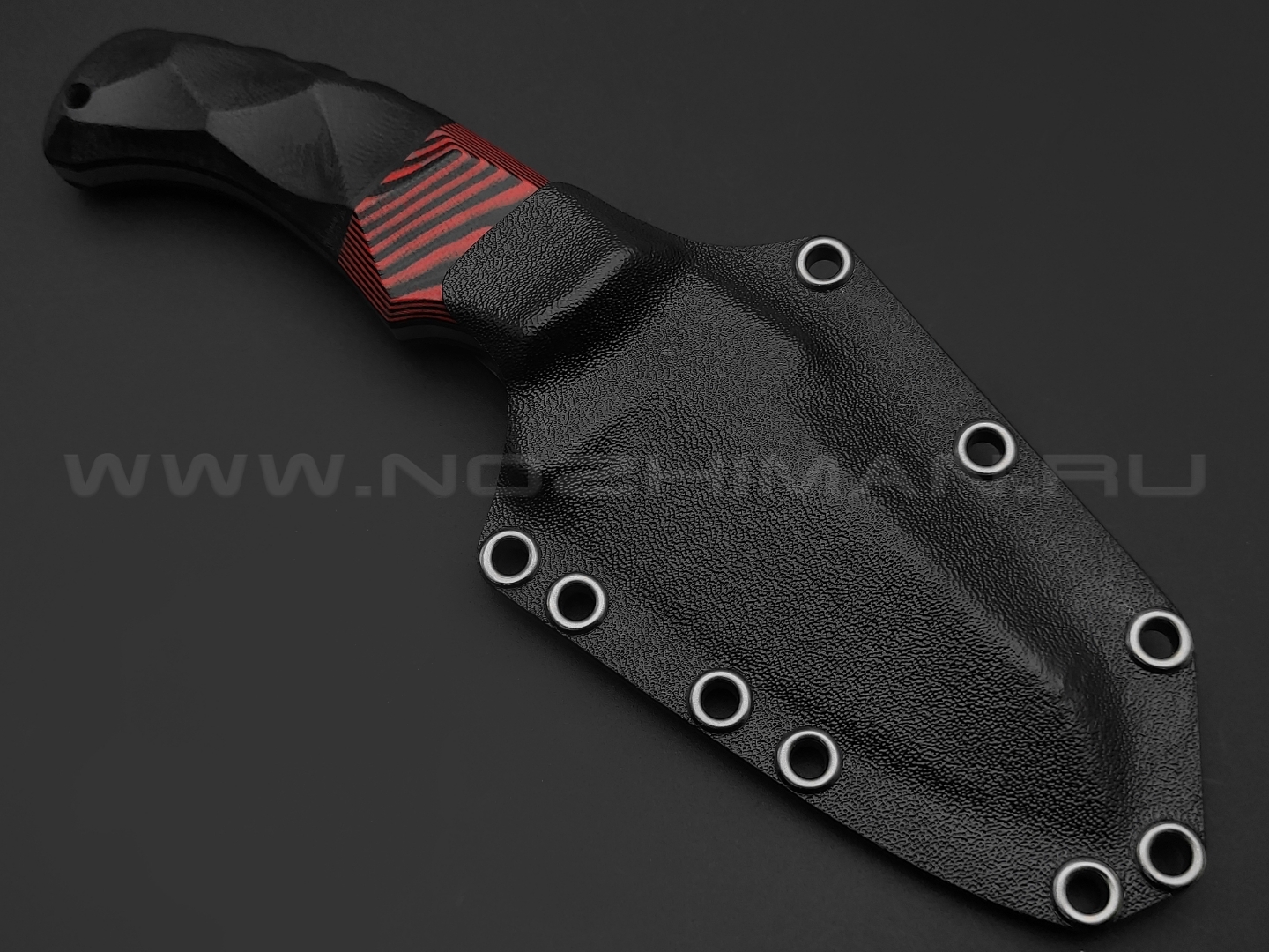 Волчий Век нож Сквозняк Brutal Edition сталь D2 WA satin, рукоять G10 black & red