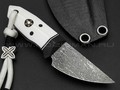 Волчий Век нож Мини Сакура Custom сталь CPM Rex 121, рукоять G10 black & white, Carbon fiber