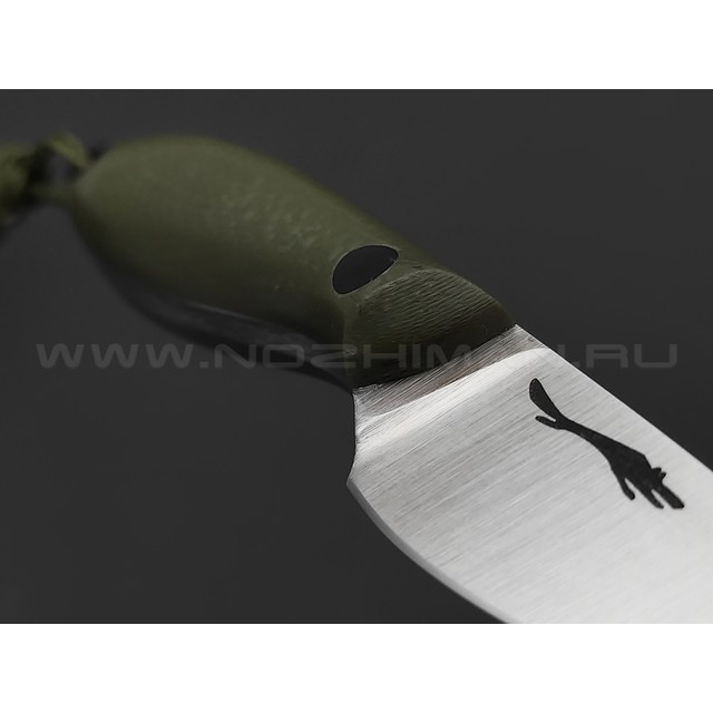 Волчий Век нож Нано МасичЬка сталь N690 WA satin, рукоять G10 olive drab
