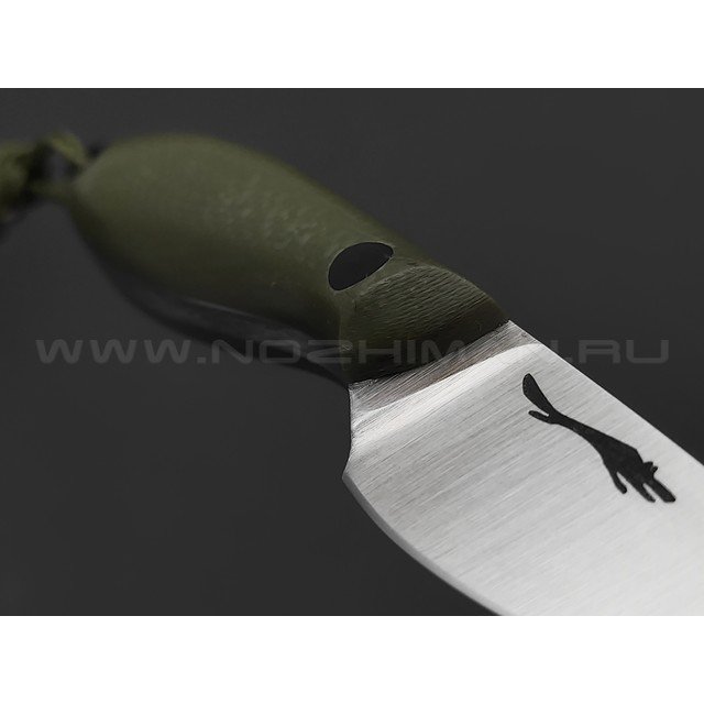 Волчий Век нож Нано МасичЬка сталь N690 WA satin, рукоять G10 olive drab