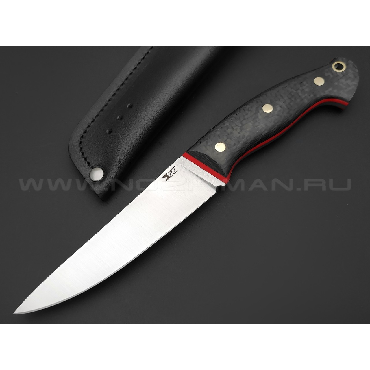 7 ножей нож Бритва сталь D2 satin, рукоять Carbon fiber, G10 red