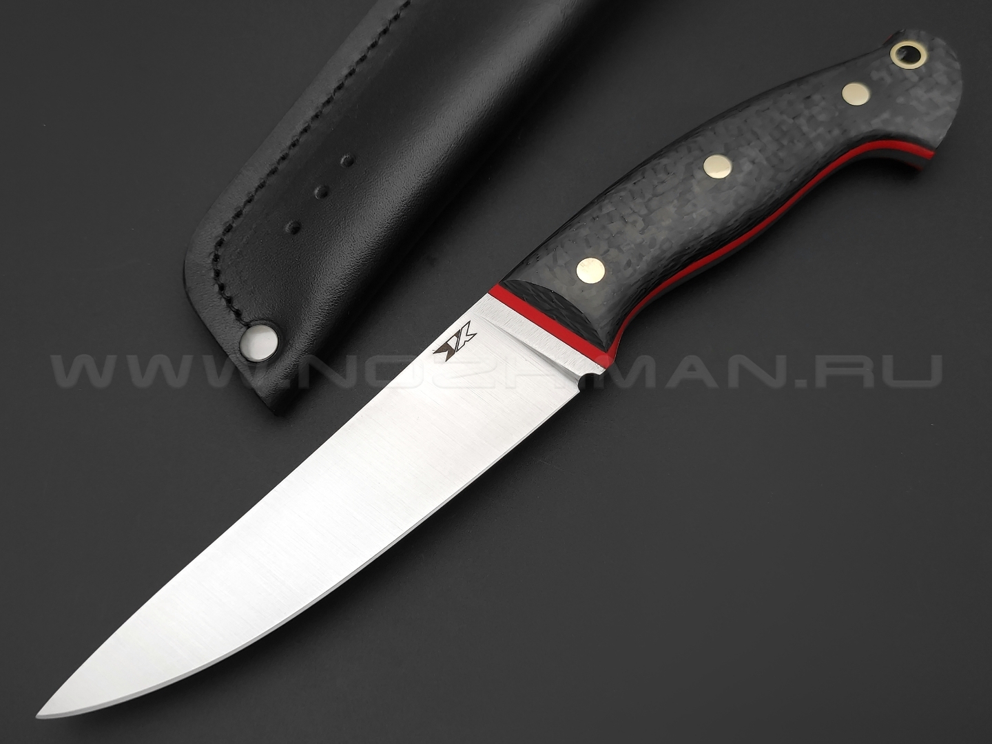 7 ножей нож Бритва сталь D2 satin, рукоять Carbon fiber, G10 red