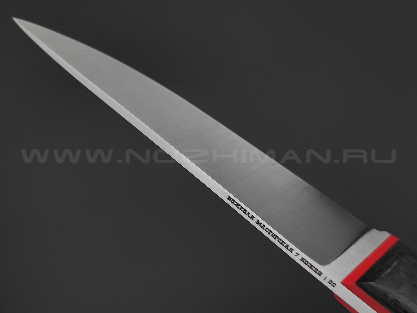 7 ножей нож Бритва сталь D2 satin, рукоять Carbon fiber, G10 red