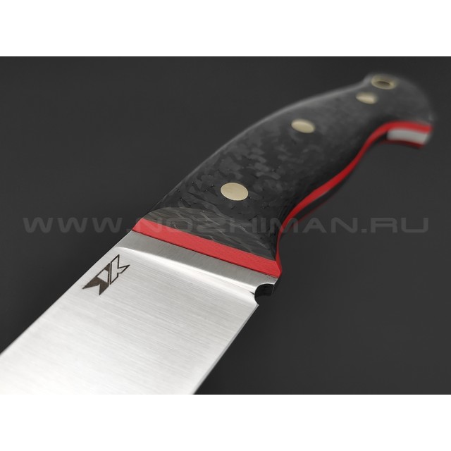7 ножей нож Бритва сталь D2 satin, рукоять Carbon fiber, G10 red