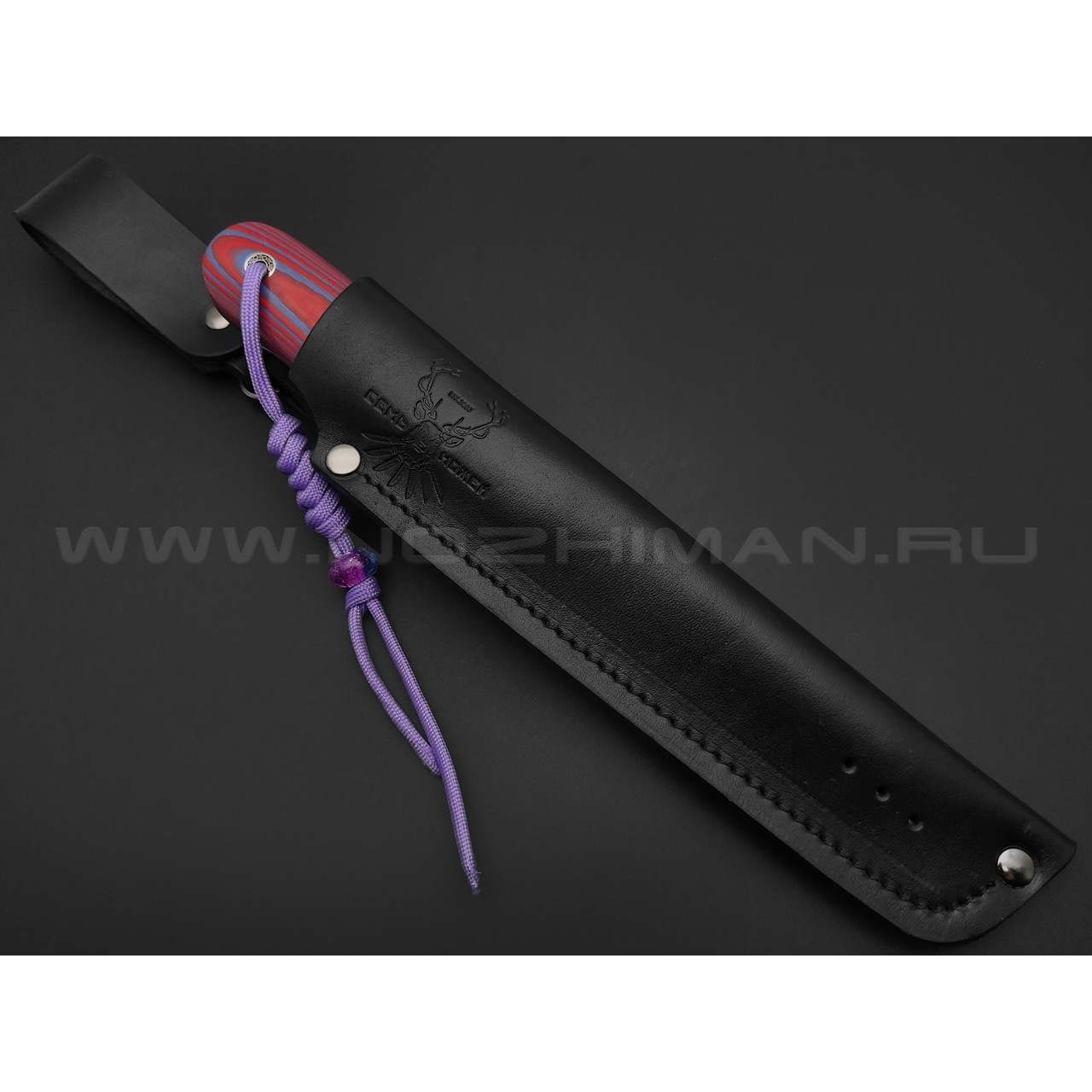 7 ножей нож Кефарт сталь K340 satin & ковка, рукоять G10 red & blue