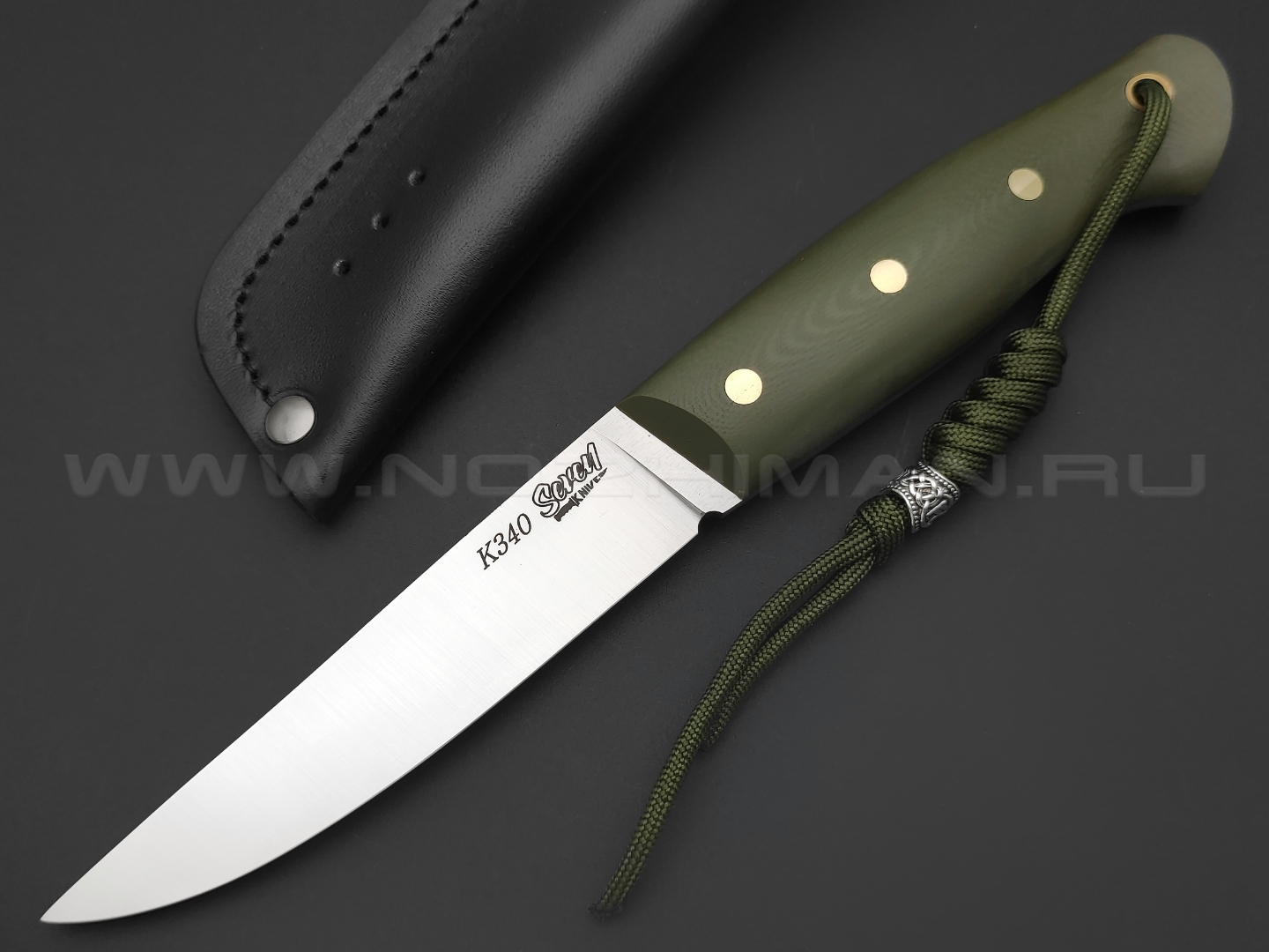 7 ножей нож Клык сталь K340 satin, рукоять G10 olive drab