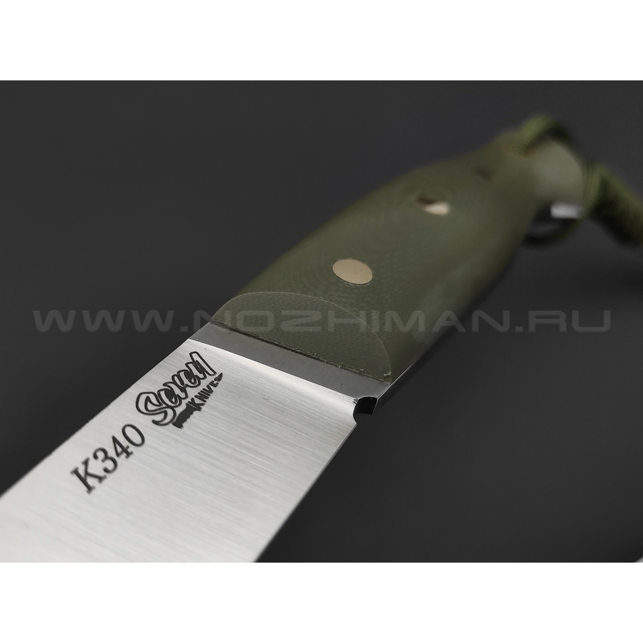 7 ножей нож Клык сталь K340 satin, рукоять G10 olive drab