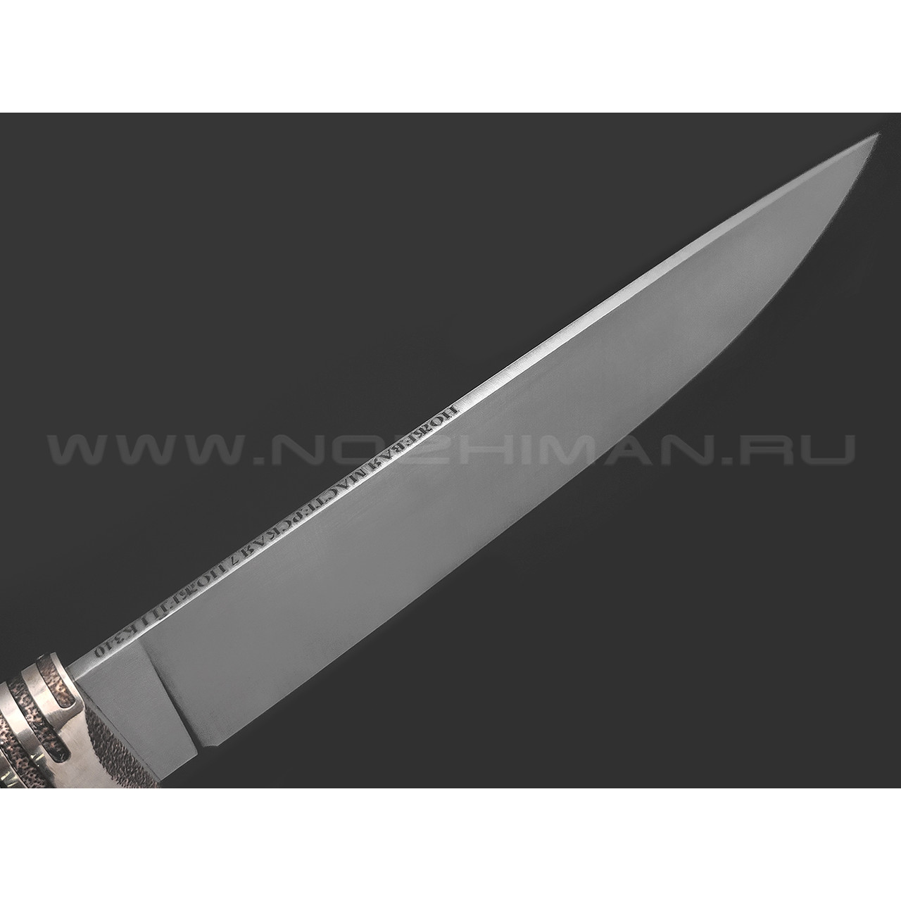 7 ножей нож Анфель сталь K340 satin, рукоять Стаб. кап клена желтый, бронза