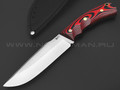 7 ножей нож Беркут сталь D2 satin, рукоять G10 black & red
