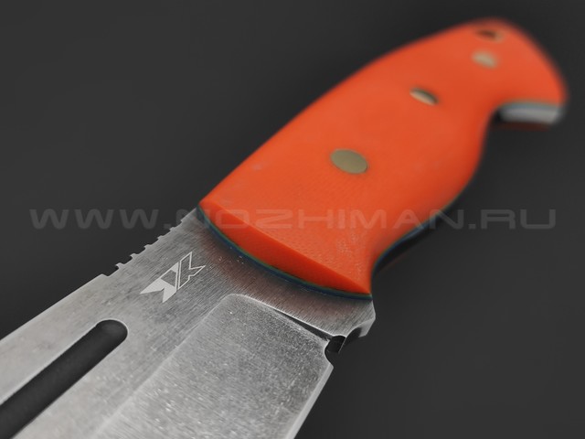 7 ножей нож Гризли сталь D2 blackwash, рукоять G10 orange & blue