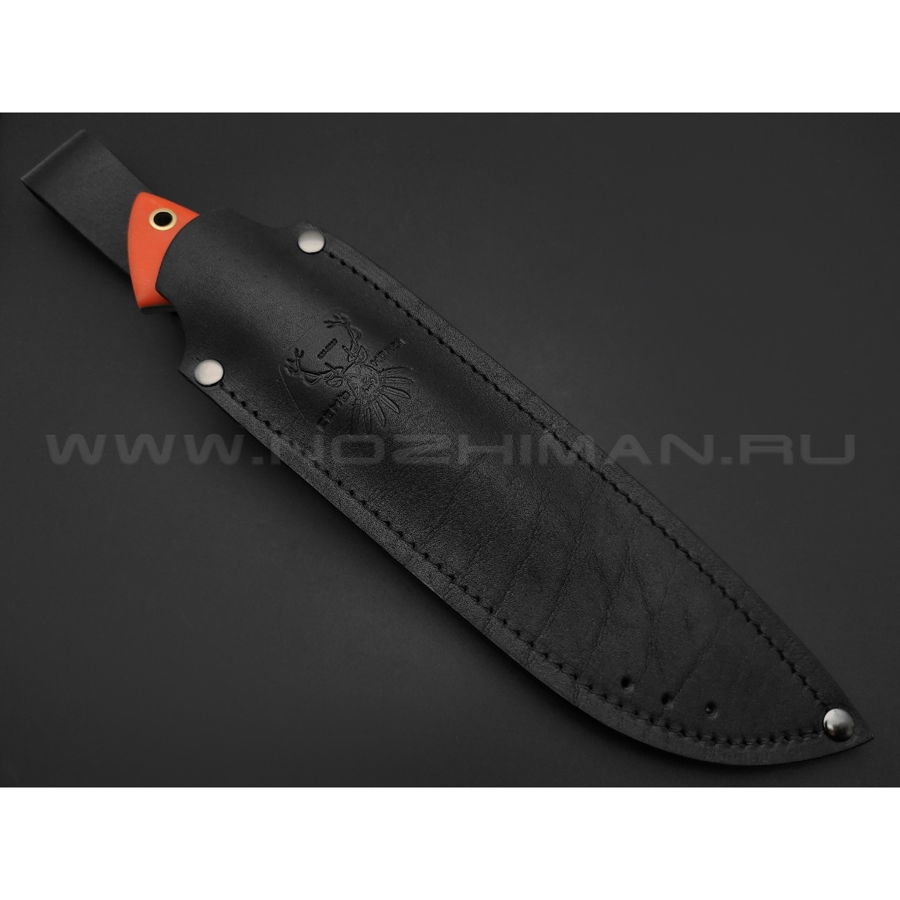7 ножей нож Гризли сталь D2 блэквош, рукоять G10 orange & blue