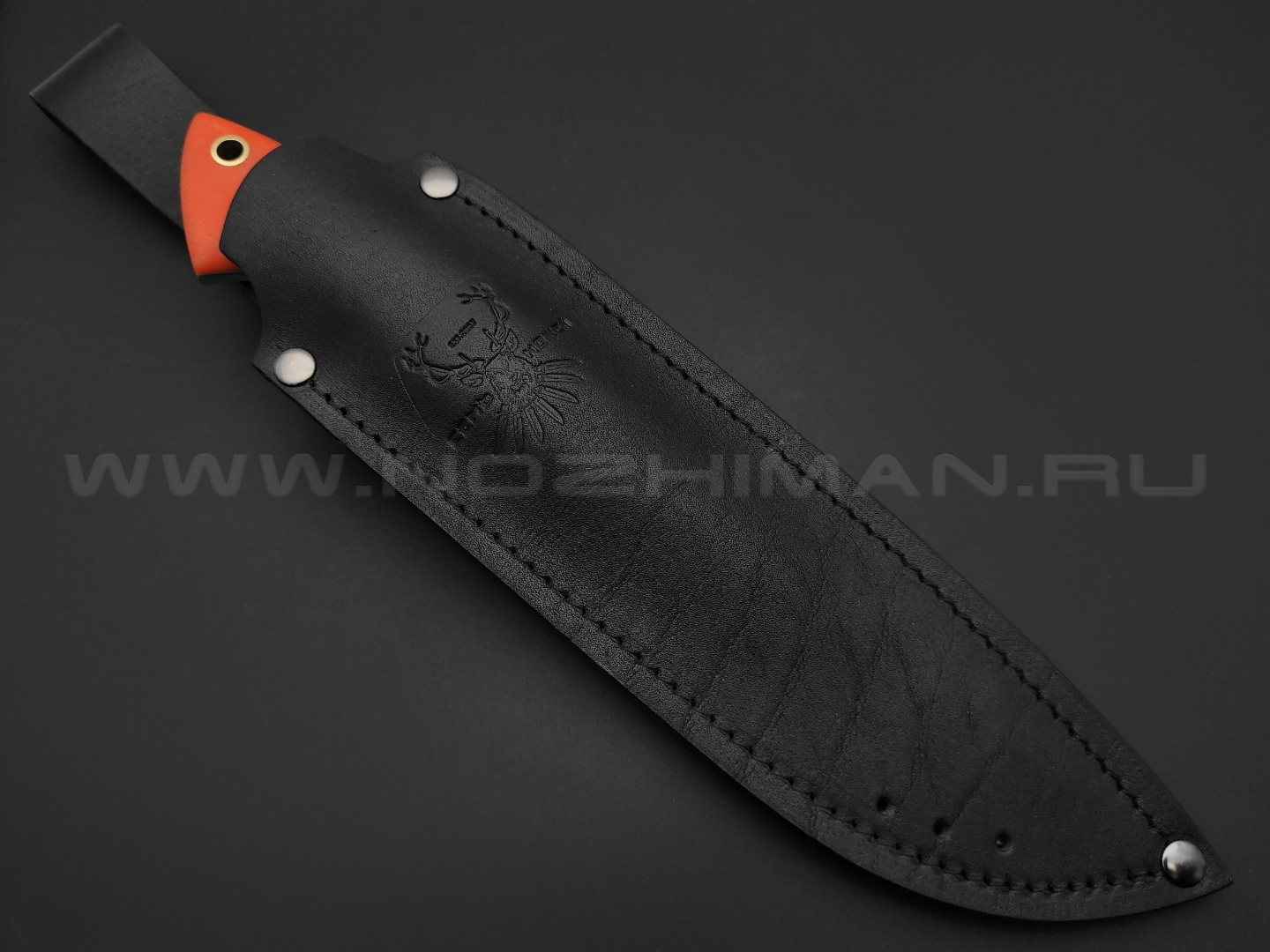 7 ножей нож Гризли сталь D2 blackwash, рукоять G10 orange & blue