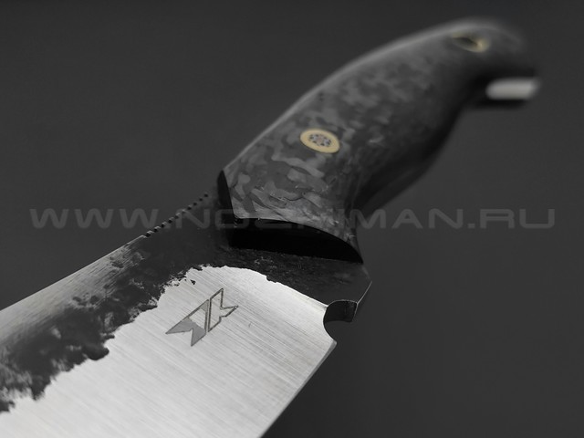 7 ножей нож Нессмук сталь K340 satin & ковка, рукоять Carbon fiber, G10 black, пин