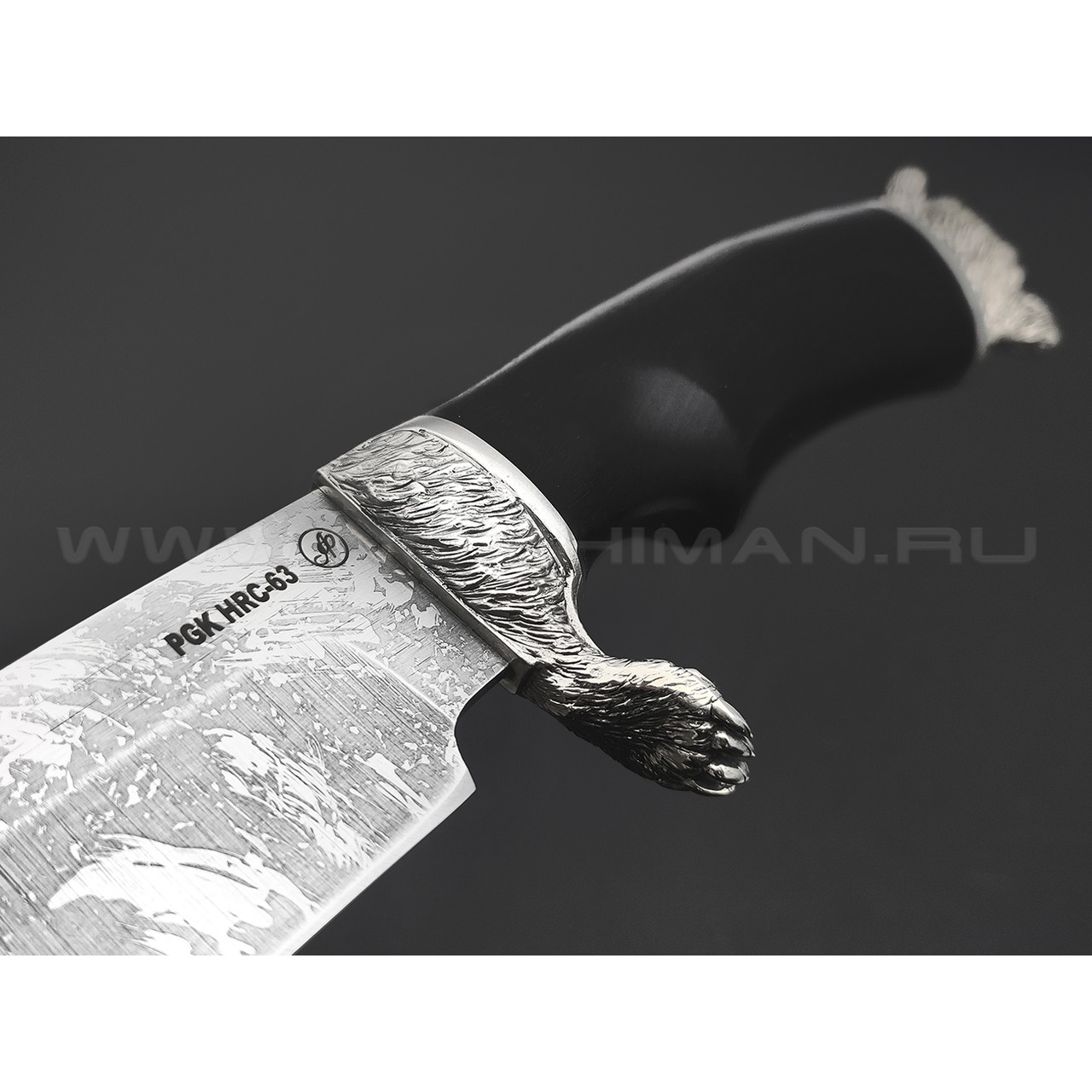 Нож "Газель" сталь PGK, рукоять дерево граб, мельхиор (Фурсач А. А.)