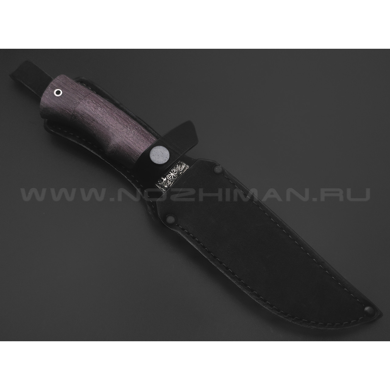 Нож "Тигр" сталь D2, рукоять дерево амарант, мельхиор (Фурсач А. А.)