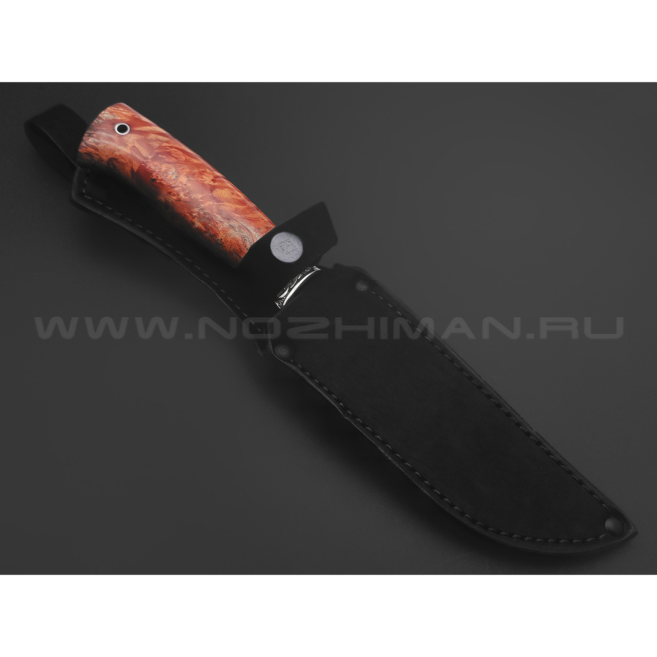 Фурсач А. А. нож Тигр сталь Алмазка ХВ5, рукоять Кап клена, мельхиор