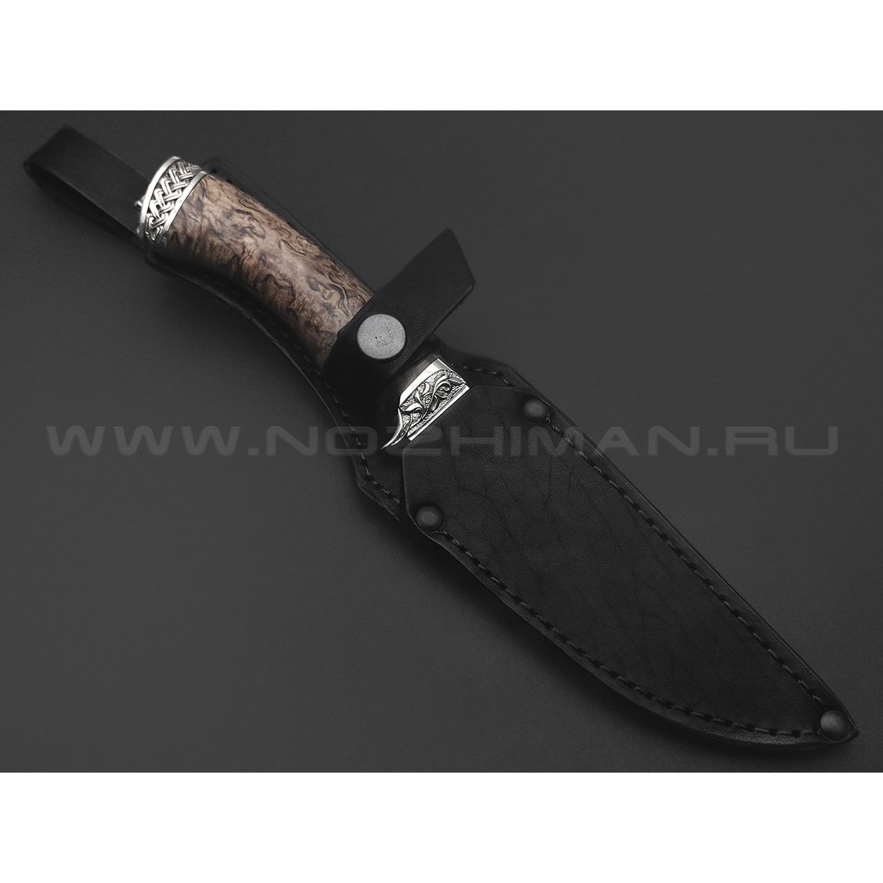 Фурсач А. А. нож Рыбак-М сталь Алмазка ХВ5, рукоять Карелськая береза, мельхиор