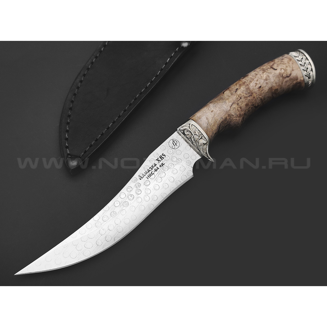 Фурсач А. А. нож Рыбак-М сталь Алмазка ХВ5, рукоять Карелськая береза, мельхиор