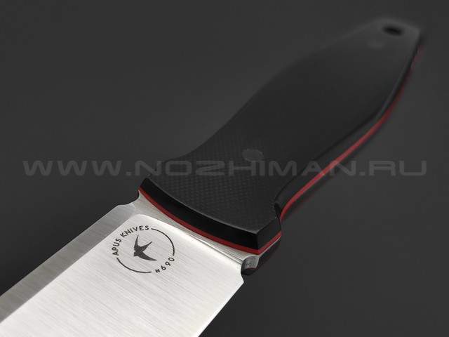 Apus Knives нож Jigger сталь N690, рукоять G10 black & red