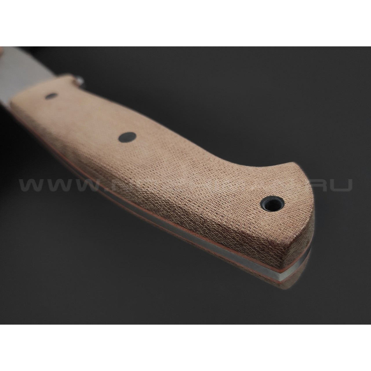 Апус нож Стингер сталь K110, рукоять Микарта коричневая, G10 оранжевый