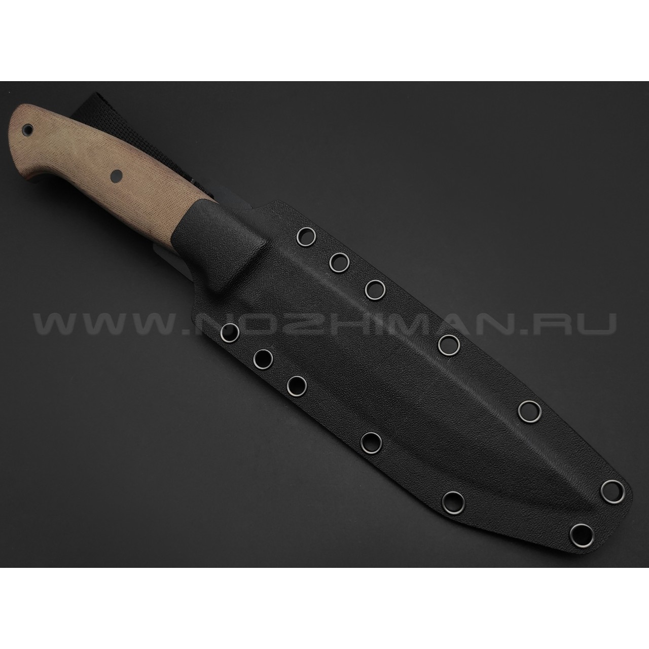 Апус нож Стингер сталь K110, рукоять Микарта коричневая, G10 оранжевый